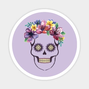 Santa Muerte with flowers Magnet